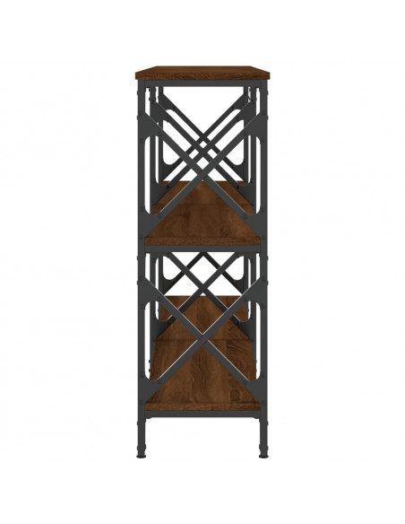 Tavolo Consolle Rovere Marrone 200x28x80,5 cm Legno Multistrato