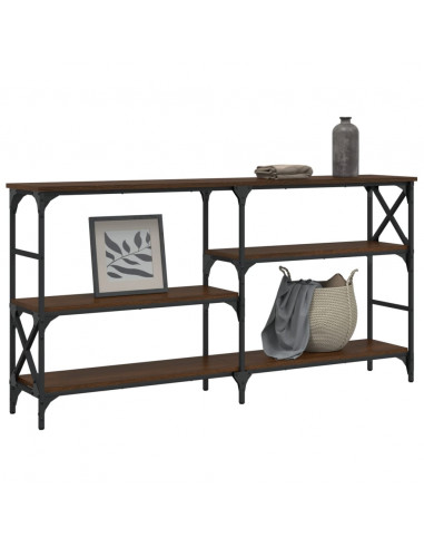 Tavolino Consolle Rovere Marrone 150x29x76,5 Legno Multistrato