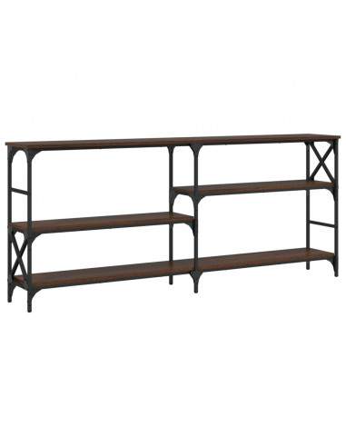 Tavolino Consolle Rovere Marrone 180x29x76,5 cm Multistrato