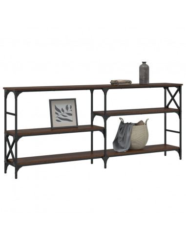 Tavolino Consolle Rovere Marrone 180x29x76,5 cm Multistrato