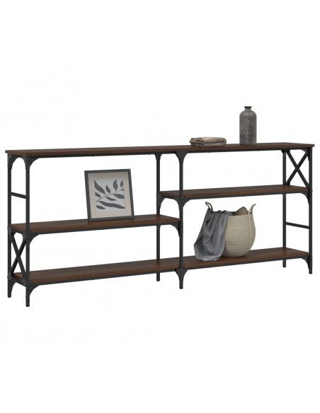 Tavolino Consolle Rovere Marrone 180x29x76,5 cm Multistrato