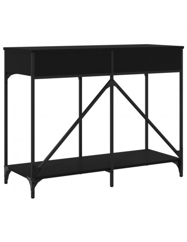 Tavolino Consolle Nero 100x39x78,5 cm in Legno Multistrato