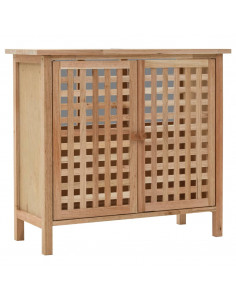 Mobile Sottolavabo in Legno Massello di Noce 66x29x61 cm 2