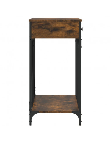 Tavolo Consolle Rovere Fumo 100x39x78,5 cm in Legno Multistrato