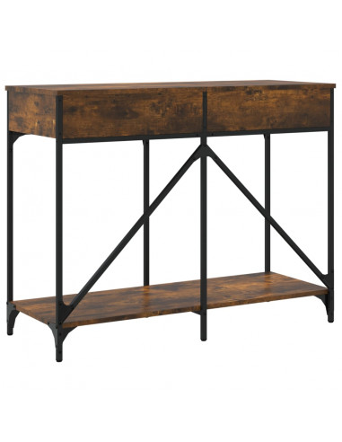 Tavolo Consolle Rovere Fumo 100x39x78,5 cm in Legno Multistrato
