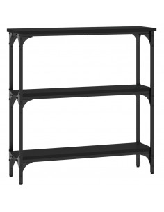 Tavolino Consolle Nero 75x22,5x75 cm in Legno Multistrato 2