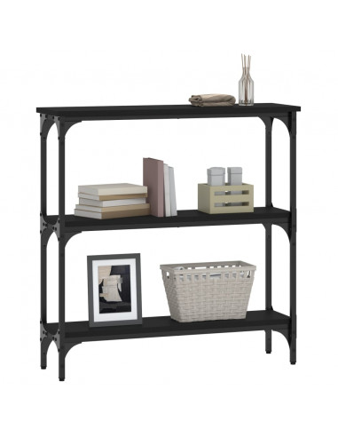 Tavolino Consolle Nero 75x22,5x75 cm in Legno Multistrato
