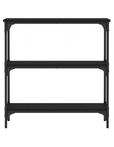 Tavolino Consolle Nero 75x22,5x75 cm in Legno Multistrato