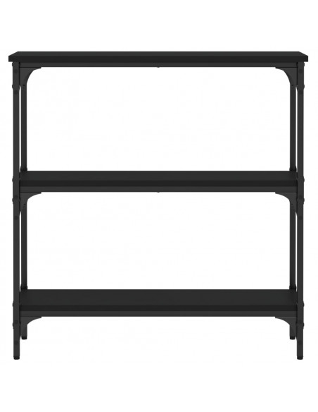 Tavolino Consolle Nero 75x22,5x75 cm in Legno Multistrato