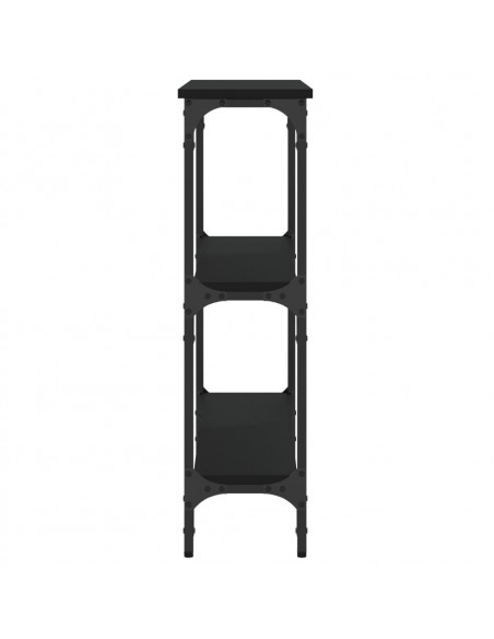 Tavolino Consolle Nero 75x22,5x75 cm in Legno Multistrato