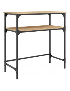 Tavolino Consolle Rovere Sonoma 75x35,5x75cm Legno Multistrato 2