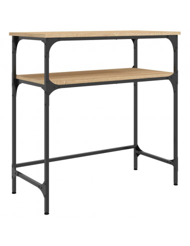 Tavolino Consolle Rovere Sonoma 75x35,5x75cm Legno Multistrato