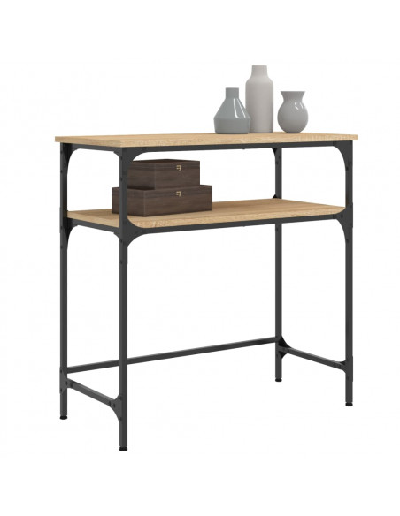Tavolino Consolle Rovere Sonoma 75x35,5x75cm Legno Multistrato