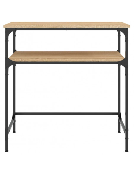 Tavolino Consolle Rovere Sonoma 75x35,5x75cm Legno Multistrato