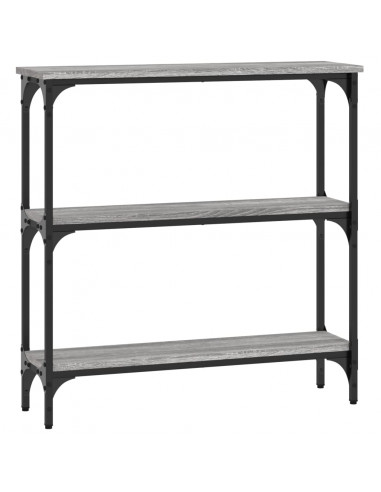 Tavolino Consolle Grigio Sonoma 75x22,5x75 cm Legno Multistrato