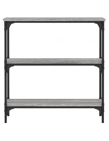 Tavolino Consolle Grigio Sonoma 75x22,5x75 cm Legno Multistrato