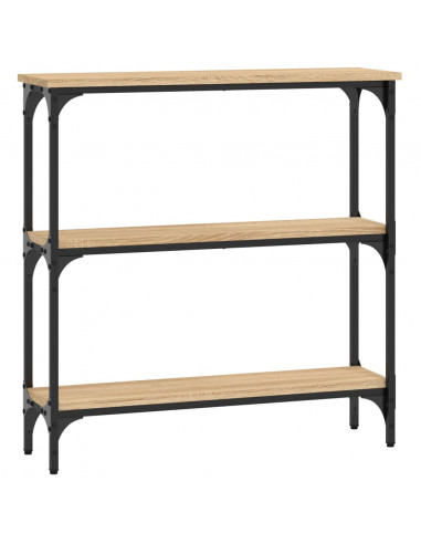 Tavolino Consolle Rovere Sonoma 75x22,5x75cm Legno Multistrato
