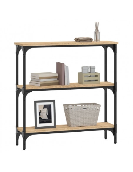 Tavolino Consolle Rovere Sonoma 75x22,5x75cm Legno Multistrato