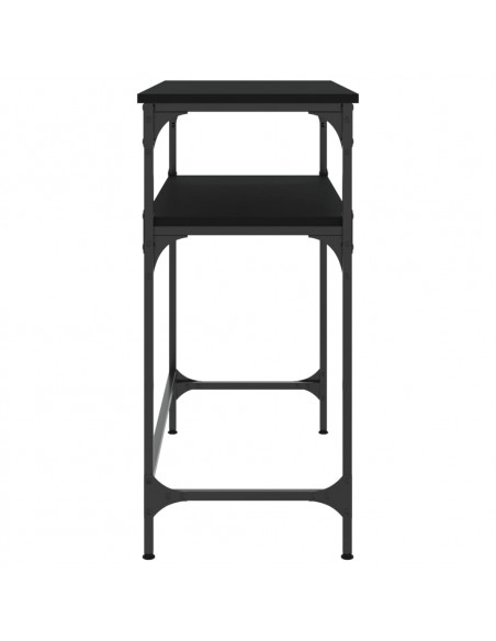 Tavolino Consolle Nero 75x35,5x75 cm in Legno Multistrato