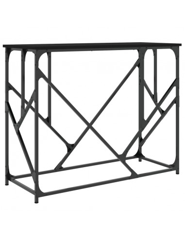 Tavolino Consolle Nero 100x40x80 cm in Legno Multistrato