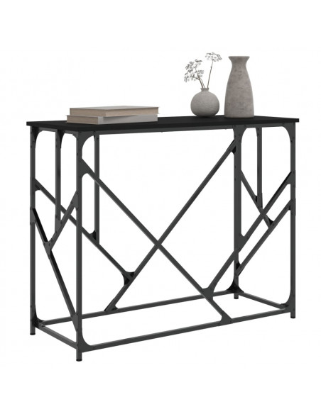Tavolino Consolle Nero 100x40x80 cm in Legno Multistrato