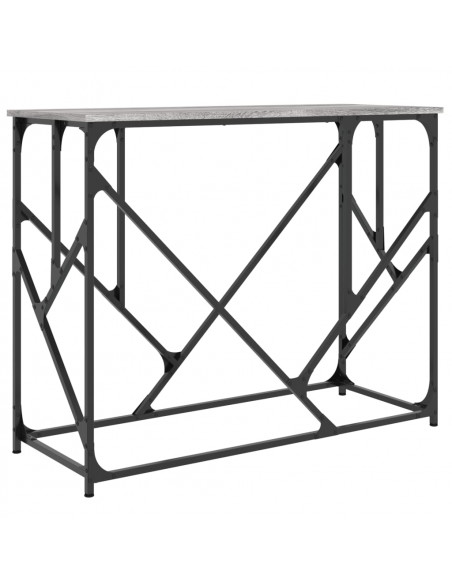 Tavolo Consolle Grigio Sonoma 100x40x80 cm in Legno Multistrato