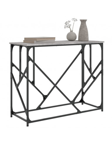 Tavolo Consolle Grigio Sonoma 100x40x80 cm in Legno Multistrato