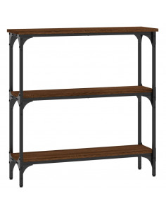 Tavolino Consolle Rovere Marrone 75x22,5x75cm Legno Multistrato 2