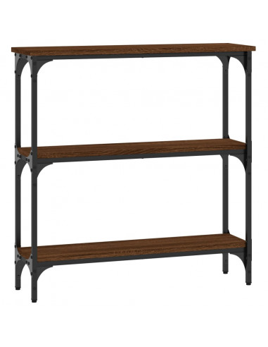 Tavolino Consolle Rovere Marrone 75x22,5x75cm Legno Multistrato
