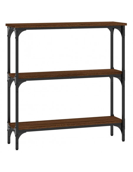 Tavolino Consolle Rovere Marrone 75x22,5x75cm Legno Multistrato