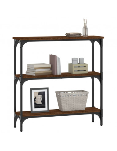 Tavolino Consolle Rovere Marrone 75x22,5x75cm Legno Multistrato