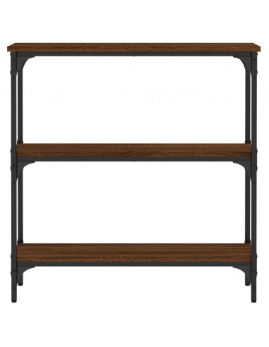 Tavolino Consolle Rovere Marrone 75x22,5x75cm Legno Multistrato