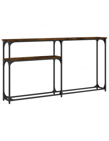Tavolino Consolle Rovere Fumo 145x22,5x75 cm Legno Multistrato