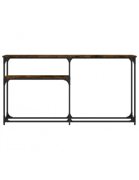 Tavolino Consolle Rovere Fumo 145x22,5x75 cm Legno Multistrato