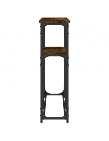 Tavolino Consolle Rovere Fumo 145x22,5x75 cm Legno Multistrato