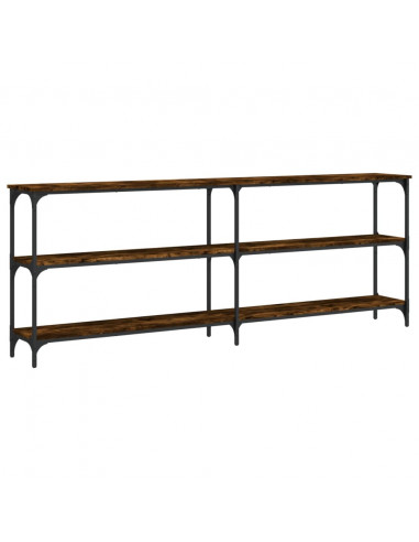 Tavolo Consolle Rovere Fumo 200x29x75 cm in Legno Multistrato