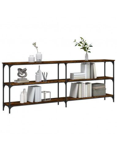 Tavolo Consolle Rovere Fumo 200x29x75 cm in Legno Multistrato