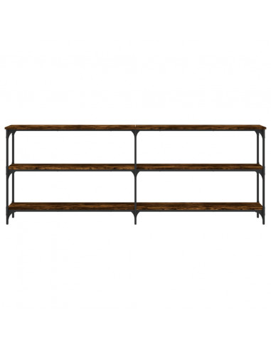 Tavolo Consolle Rovere Fumo 200x29x75 cm in Legno Multistrato