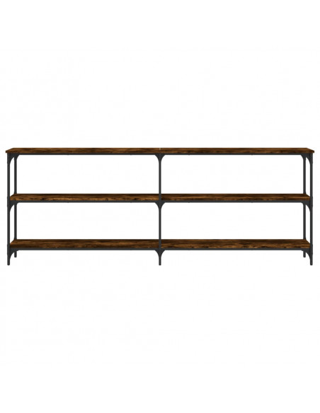 Tavolo Consolle Rovere Fumo 200x29x75 cm in Legno Multistrato
