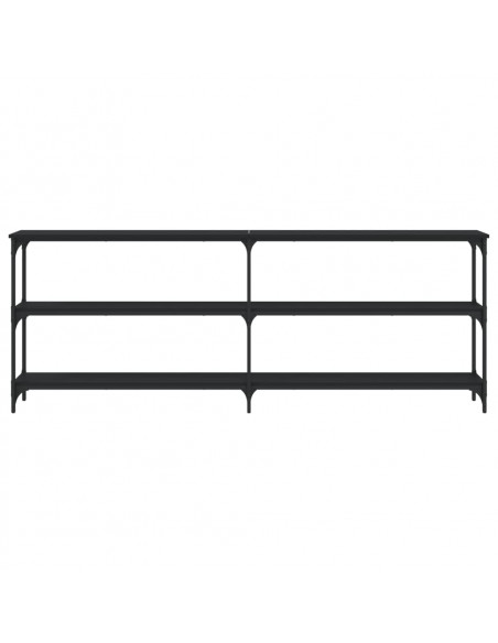 Tavolino Consolle Nero 200x29x75 cm in Legno Multistrato