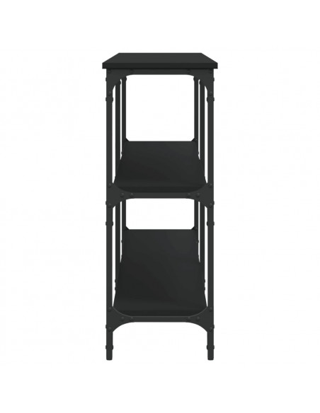Tavolino Consolle Nero 200x29x75 cm in Legno Multistrato
