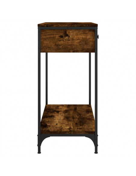 Tavolino Consolle Rovere Fumo 75x34,5x75cm Legno Multistrato