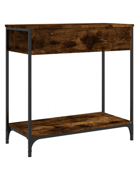 Tavolino Consolle Rovere Fumo 75x34,5x75cm Legno Multistrato