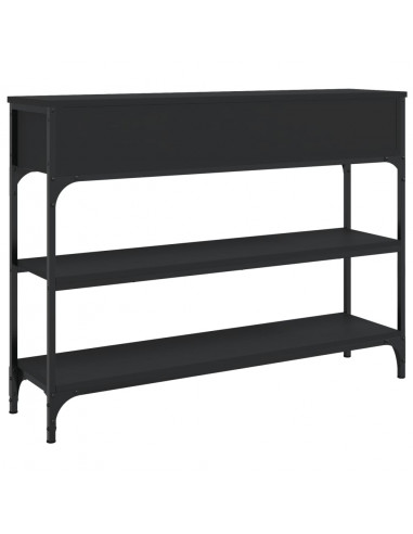 Tavolino Consolle Nero 100x25x75 cm in Legno Multistrato