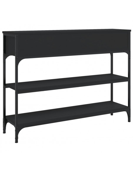 Tavolino Consolle Nero 100x25x75 cm in Legno Multistrato
