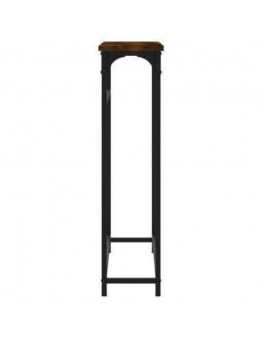 Tavolino Consolle Rovere Fumo 75x19,5x75cm in Legno Multistrato