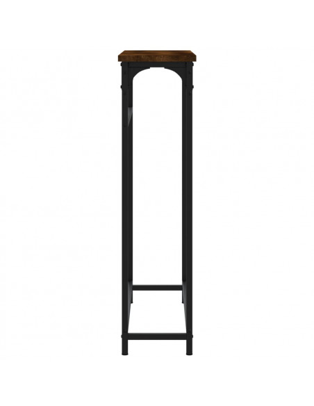 Tavolino Consolle Rovere Fumo 75x19,5x75cm in Legno Multistrato