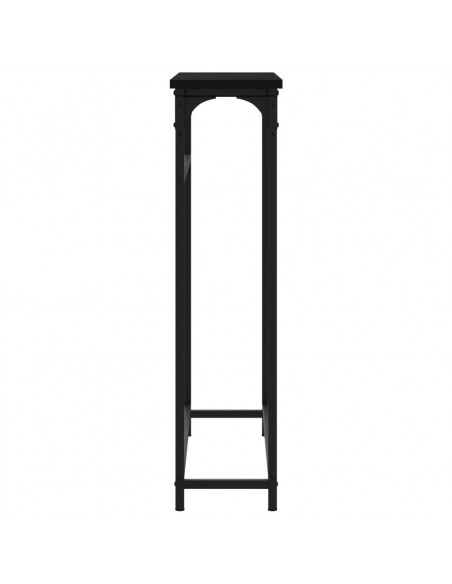 Tavolino Consolle Nero 75x19,5x75 cm in Legno Multistrato