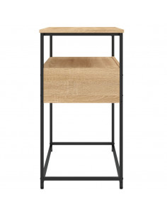 Tavolino Consolle Rovere Sonoma 75x40x75cm in Legno Multistrato 2