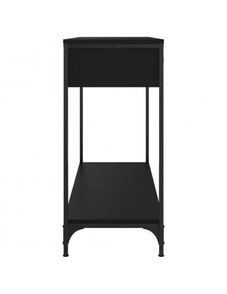 Tavolino Consolle Nero 100x34,5x75 cm in Legno Multistrato